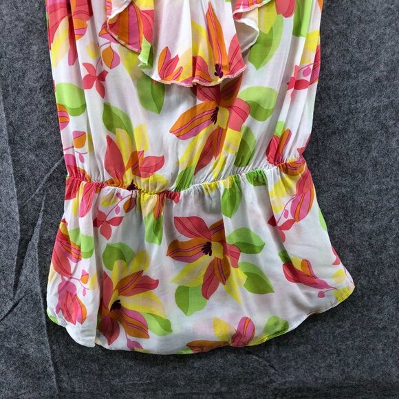 Victoria's Secret Halter Cami Top Womens XS V-Neck Floral Babydoll Colorful - Picture 4 of 10